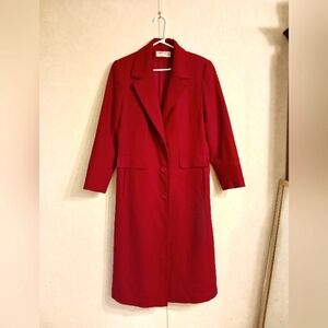 Elegant Red Trench Coat